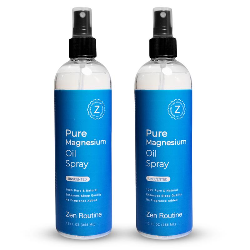 (2-Pack) 12 oz Zen Routine, Pure Magnesium Spray - Body Care Comfort