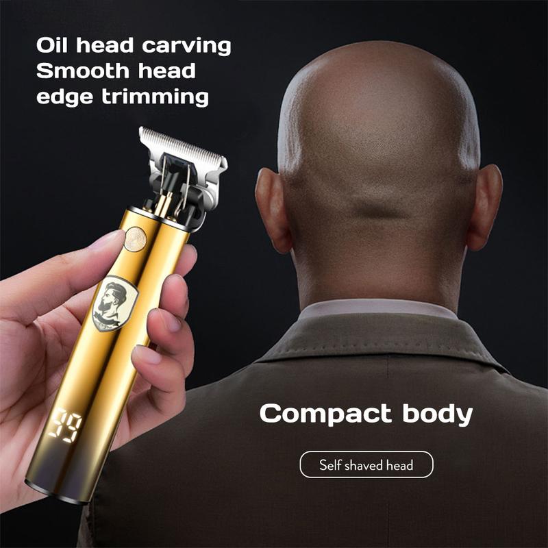 Professional Mens Hair Clippers with 3 Limit Combs, Zero Gapped Cordless Hair Trimmer, Professional Haircut & Grooming Kit for Men, Rechargeable LED Display Hair Beard Trimmer, For Mens Hair Beard and Moustache