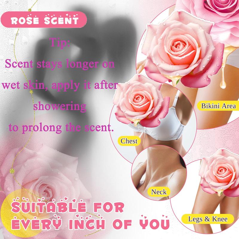 Rose & Peach & Strawberry Scent Body Oil, 1 Count Moisturizing Body Oil, Hydrating Body Care Oil, Body Massage Oil, Body Care Product for Women & Girls