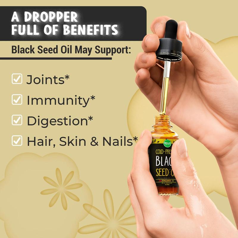 MAJU Black Seed Oil Liquid Dropper (2oz) Serums Skincare Skin Repair Comfort Daily Organic