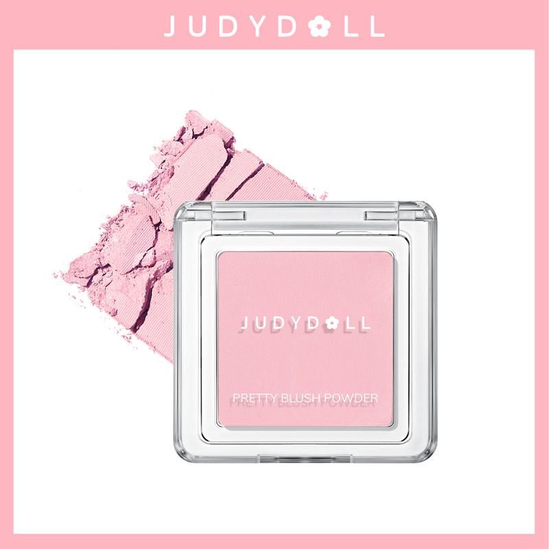 Judydoll Monochrome Blush Powder Palette - Sweet Natural Brightening Skin Tone, Highlight, Smooth, Soft Color Light Pink Blush For Girls, Cute and Lightweight, Convenient to Carry, Long-lasting All-Day Face Enhancing Makeup Color