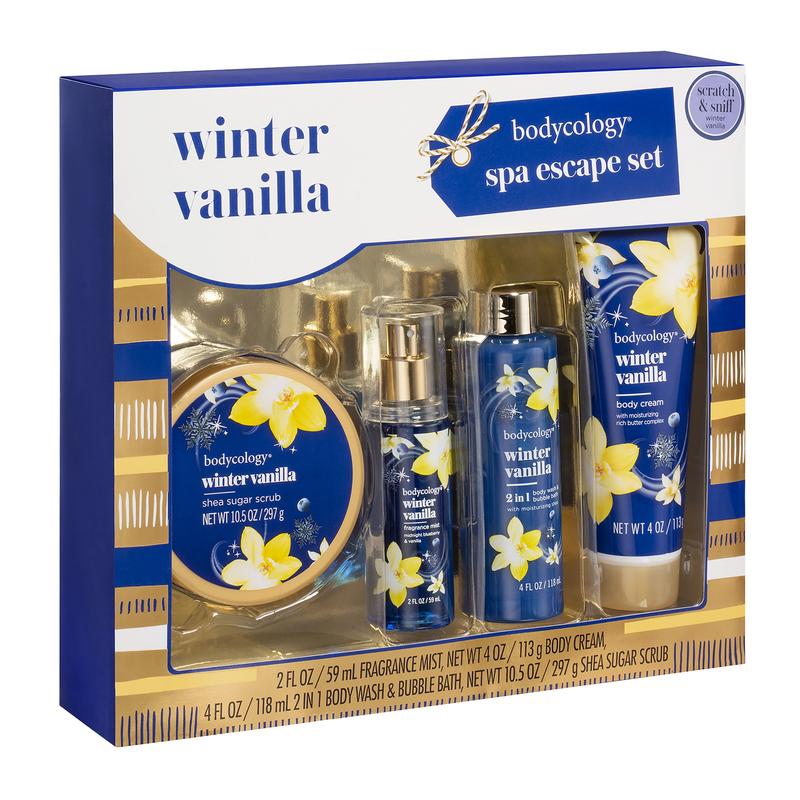 Bodycology Winter Vanilla Spa Escape Gift Set, 4 Pieces