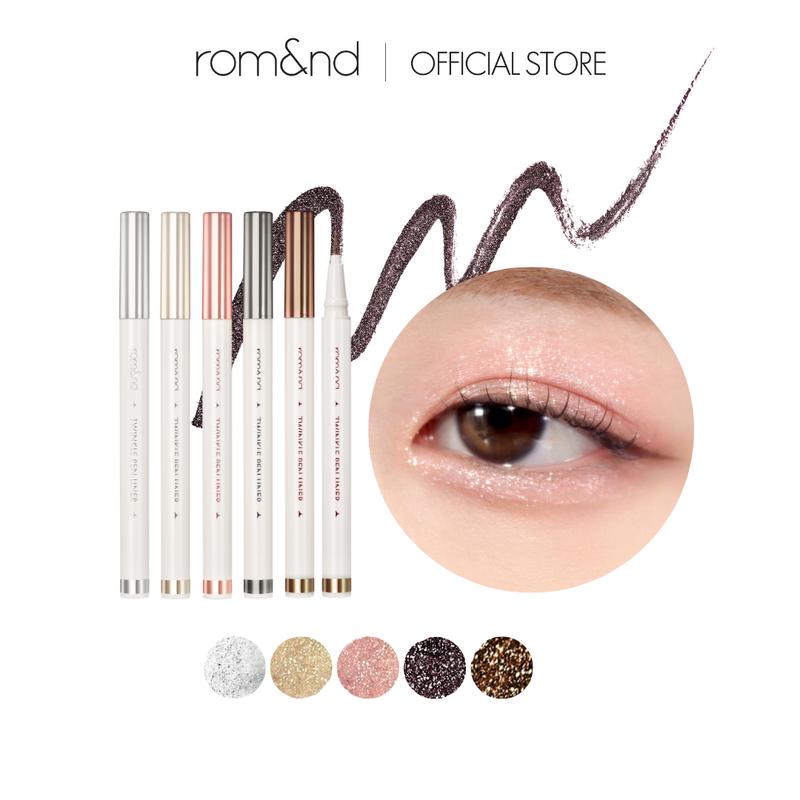 [rom&nd Official Shop] rom&nd Twinkle Pen Liner 12g, Sparkling Daily Glitter, easy application, Eyeliner Lipliner Makeup Cosmetic