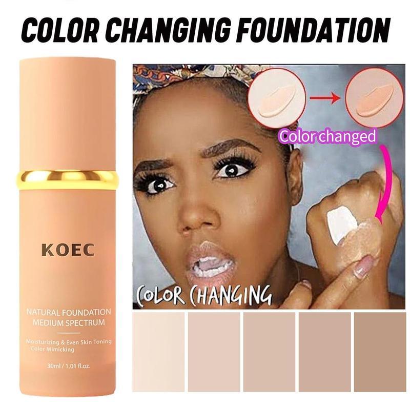 KOEC Foundation 4 in 1 - Medium Spectrum, Bio Foundation 4 in 1 - Light Spectrum, Natural Foundation, Fundacion 4 in 1 Protector Solar Light Spectrum, Color Changing Concealer, Christmas gift