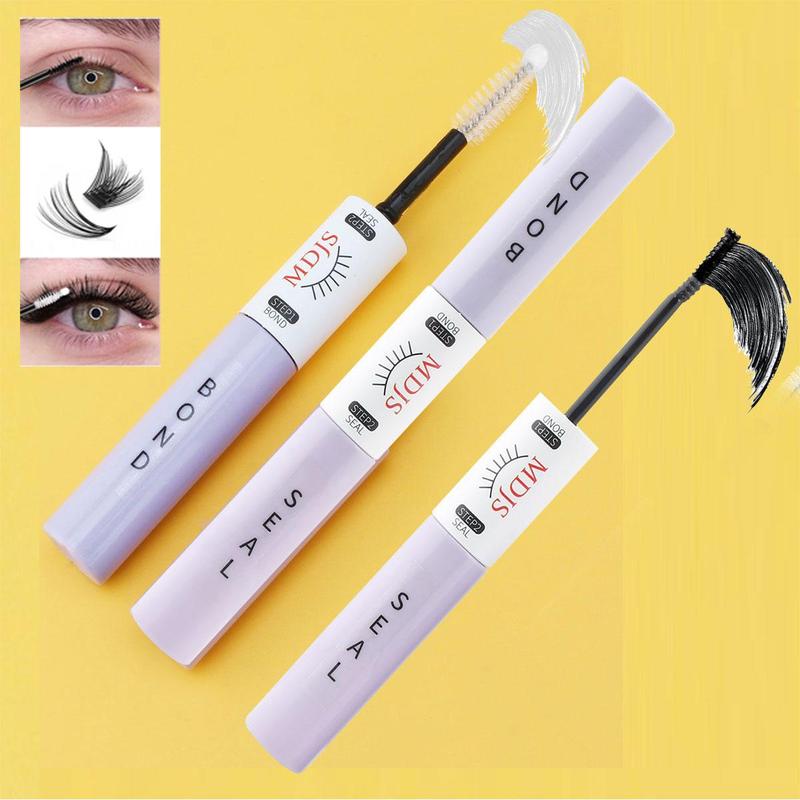 2 in 1 Eyelash Glue, Waterproof Long Lasting Bond and Seal, Double-ended Eyelash Extensions Glue, Professional Makeup Accessories for Women