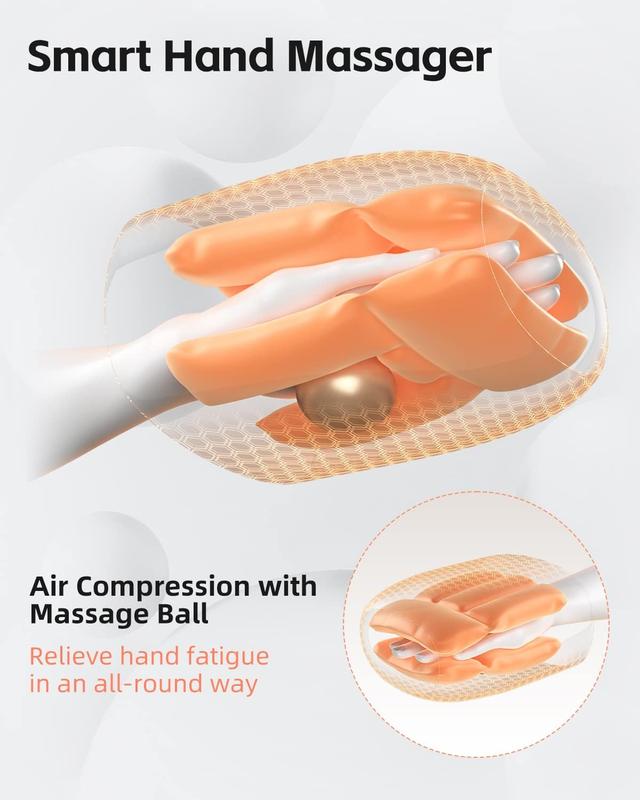 Cordless Hand Massager with Heat and Compression FSA HSA Eligible,Mothers Day Gifts,Gifts for Her,Birthday Gifts for Women and Men,Hand Massager Machine Relieve Hand Fatigue and Soreness