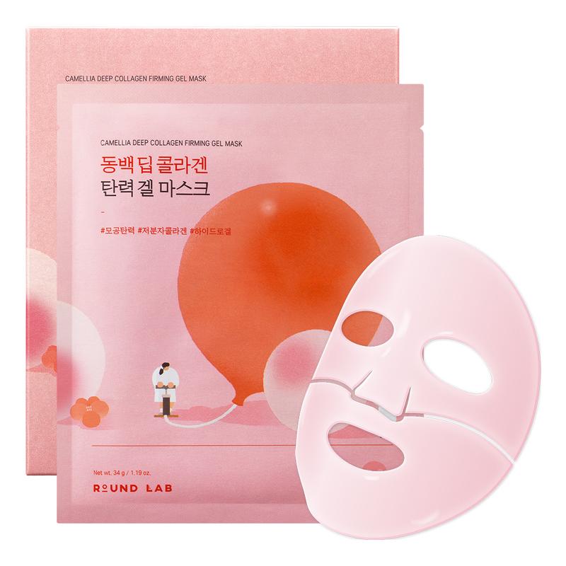 [2 hours Collagen Booster] ROUND LAB CAMELLIA DEEP COLLAGEN FIRMING GEL MASK 34g