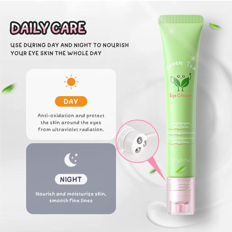 6-In-1 Korean Facial Skin Care Set Essential for Daily Moisturizing, Green Tea Skin Care Products: Eye Cream, Cleanser, Mud Mask, Toner, Hairbands and Facial Brushes for Daily Skincare Routine Set