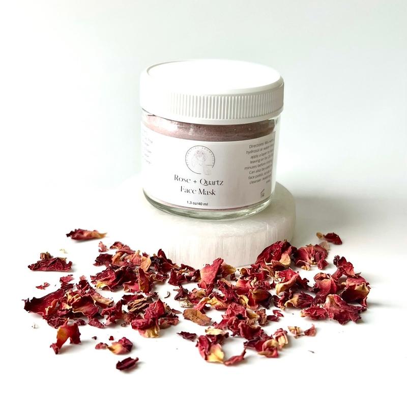 Rose + Quartz Face Mask | Exfoliating Face Scrub Cleanser | Self-Care Skincare - Nourishing Spa Treatment for a Gorgeous Glow