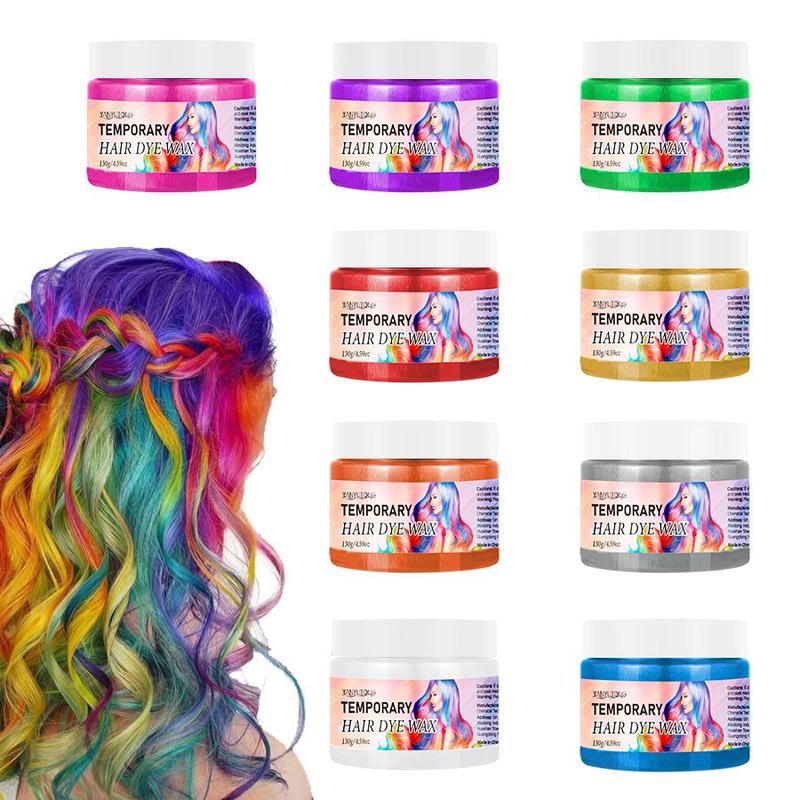 Natural Look Temporary Hair Dye Wax, 1 Count Washable Long-lasting Hair Dye Cream, Moisturizing Hair Care Product for Festival Party, Christmas Gift