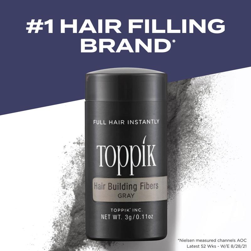 Toppik Hair Building Fibers, 12g Fill In Fine or Thinning Hair Instantly Thicker, Fuller Looking Hair 9 Shades for Men & Women