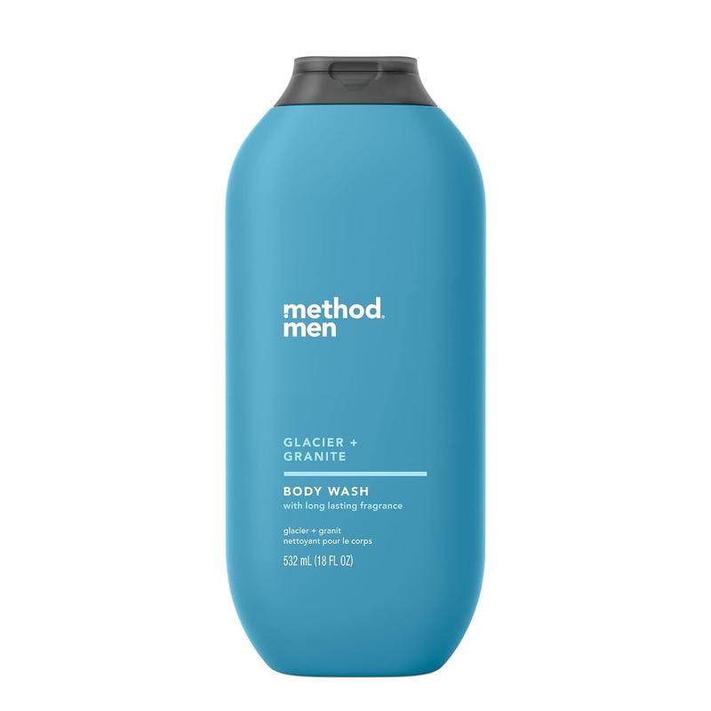 Method Men Body Wash, Glacier + Granite, Paraben and Phthalate Free, 18 fl oz - 1 pack Body Care Scent Fragrance Gentle