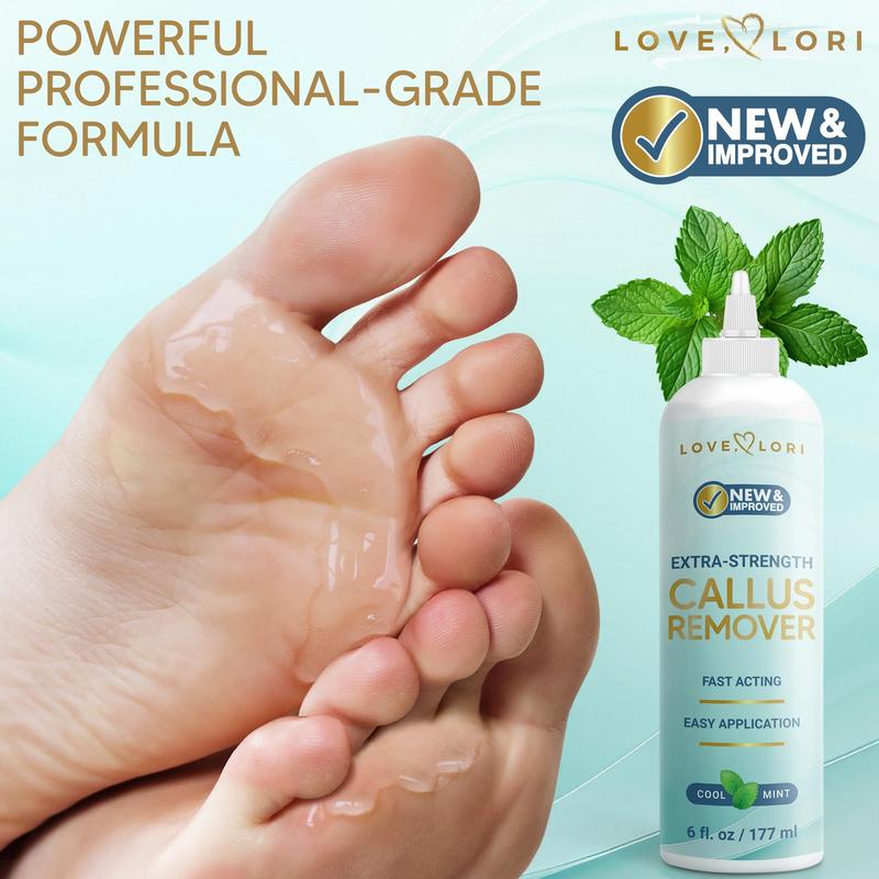 Callus Remover for Feet (Extra Strength) Foot Scrubber for Dead Skin Callus Gel - Professional Pedicure Foot Spa Essential, 6oz