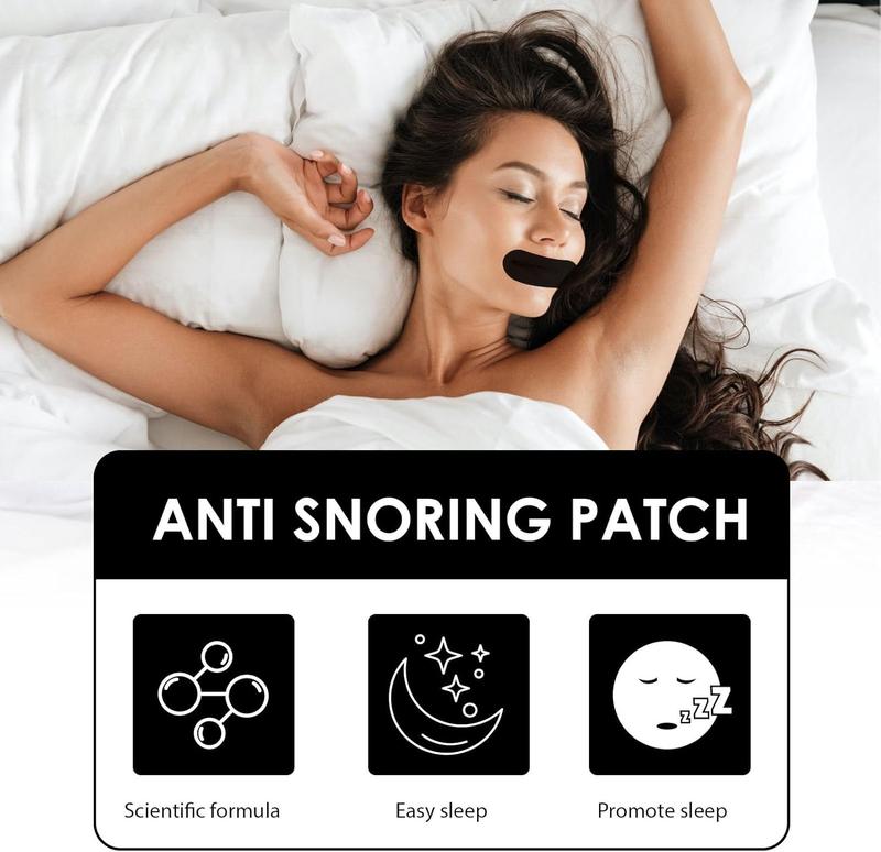 Sleep oral tape, (60 pieces per pack) anti snoring oral tape can reduce snoring, make breathing smoother, provide comfortable and soft anti snoring oral patches, snoring masks, and 60 day mild breathing sleep oral tape. Skincare