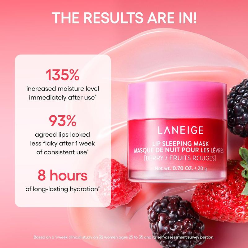 LANEIGE Lip Sleeping Mask: Nourish, Hydrate, Vitamin C, Murumuru & Shea Butter, Antioxidants, Flaky, Dry Lips