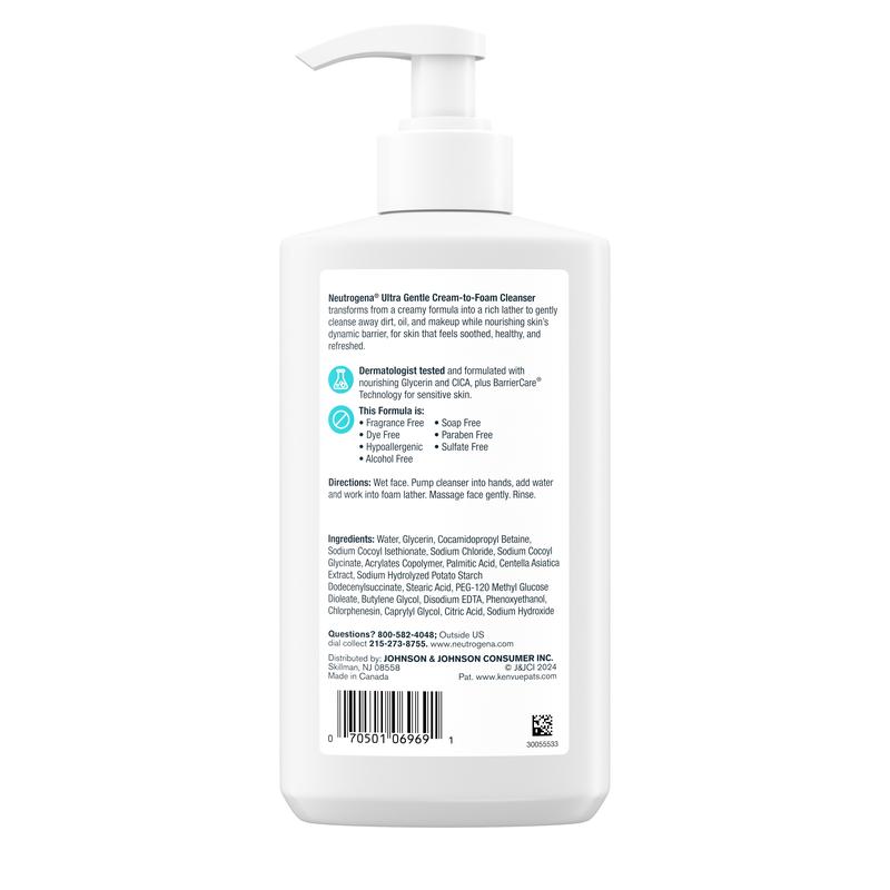 Neutrogena Skin's Vitals Balance Duo Ultra Gentle Foaming Facial Cleanser 12 fl. oz & Daily Facial Moisturizer, 3.4 fl. oz Hydrating Moisture