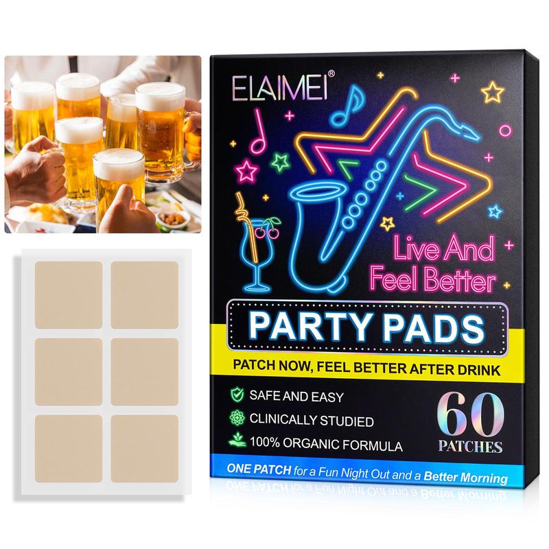 Party Stickers, 60pcs box Professional Party Patch for Live and Feel Better After Drinking, Portable Body Care Patches for Men & Women