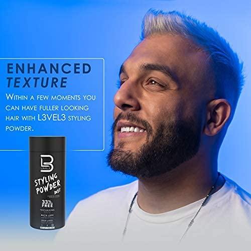 Level 3 Paste - Long-Lasting Hold - Improves Strength and Volume of Hair L3 - Protects Against Hair  - Level Three Men Styling Product (Sample Powder Included, Paste)