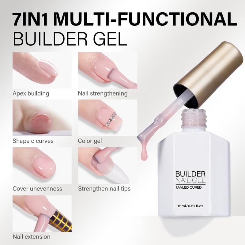 Gorgeous Builder Gel Nails - Baby 71! This hard gel polish is a must-have for nail thickening and strengthening. The nude color is perfect for a light extension and French manicure look. It can be used as a base coat with a 0.51 Oz capacity (GB65).