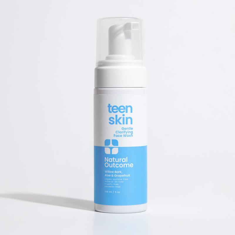 Teen Skin Gentle Clarifying Cleanser – Acne-Fighting, Hydrating Face Wash for Teens by Natural Outcome Skincare