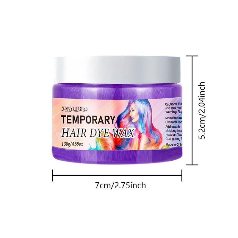 Natural Look Temporary Hair Dye Wax, 1 Count Washable Long-lasting Hair Dye Cream, Moisturizing Hair Care Product for Festival Party, Christmas Gift