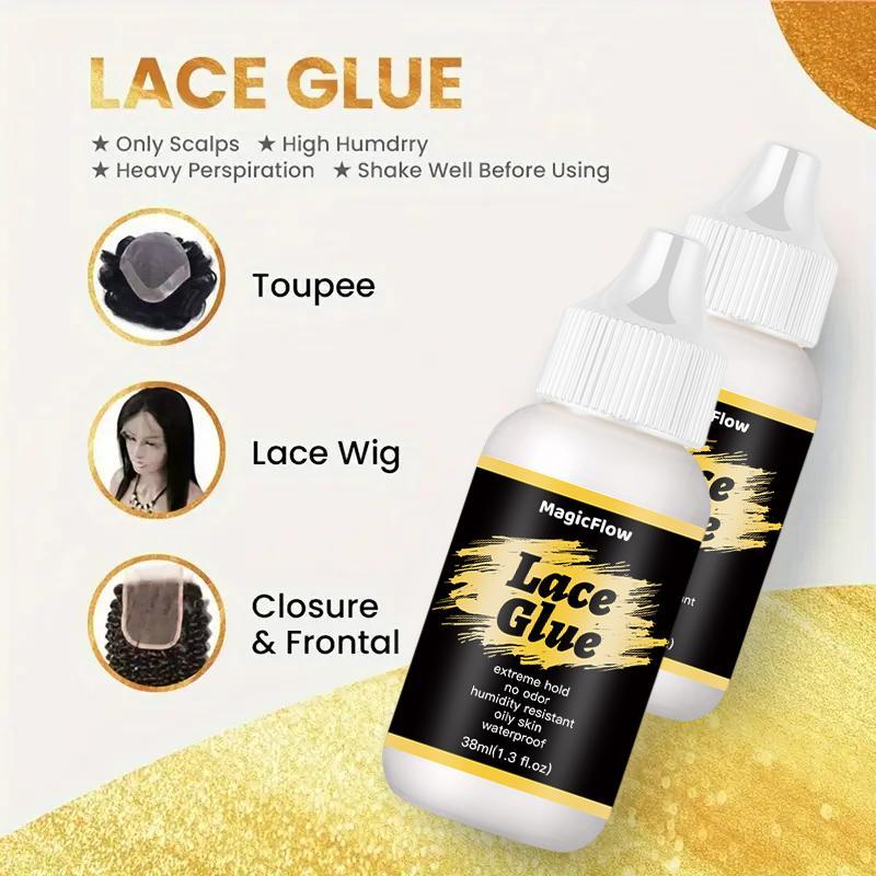 38ML Lace Glue, Strong Hold Waterproof Invisible Lace Glue, Hair Care & Styling Product for Women & Men