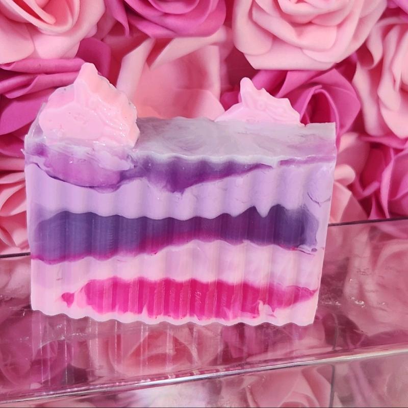 Cotton Candy Twist Handmade All Natural Goat Milk & Shea Butter Soap Makeup Brush Cleaner. Cute Handcrafted Soap. Yoni Soap Bar feminine