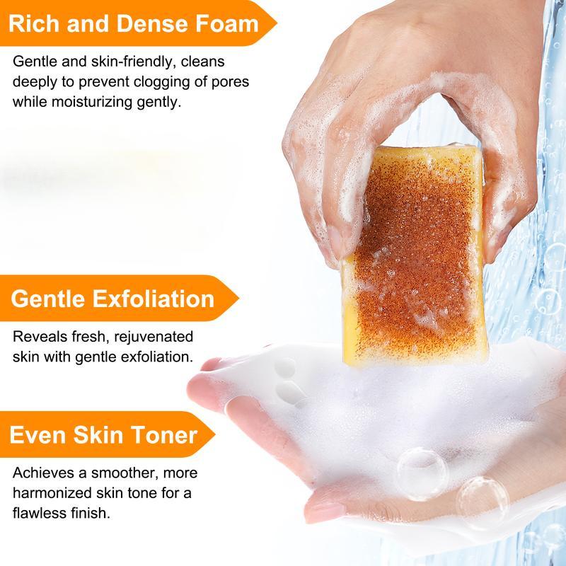 Turmeric Kojic Soap Bar, 3 Counts set Deep Cleansing Brightening Skin Soap Bar, Moisturizing Body Wash Soap for Women & Men  All Skin Types