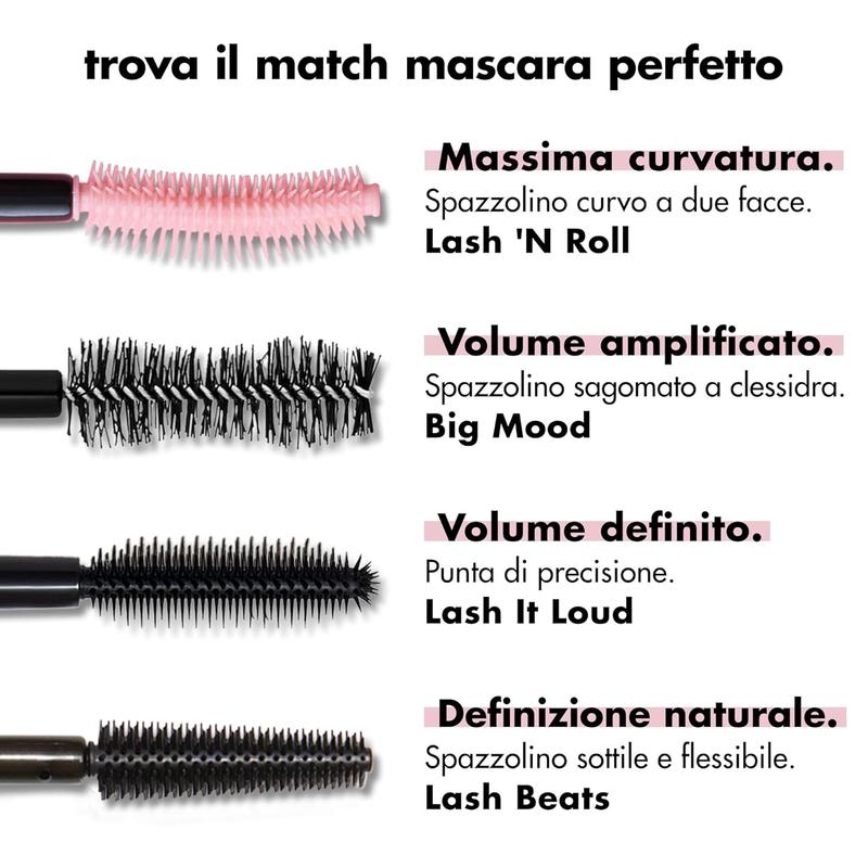 Mascara, Curling Mascara For Visibly Lifted Lashes, Lifts & Separates Lashes. Long-Lasting Formula, Vegan & Cruelty-Free, Pitch Black