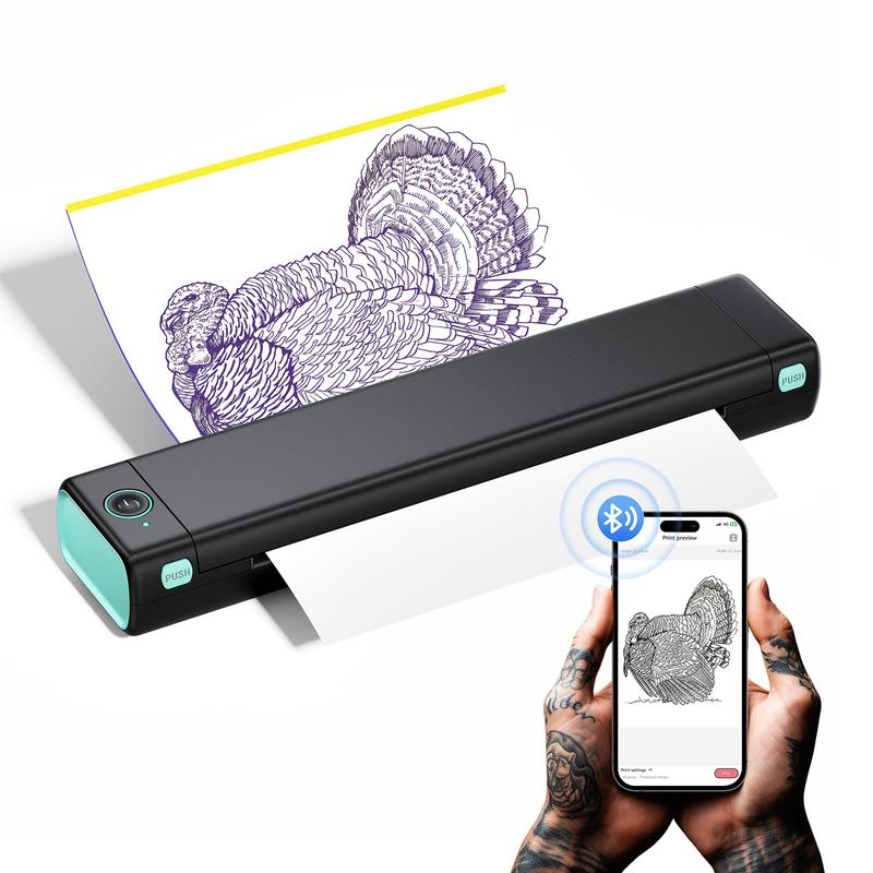 Phomemo [AI] Tattoo Stencil Printer for Tattoo Beginners, Bluetooth Thermal Tattoo Printer Compatible with Phones and Computers, Perfect Choice for Chrismas Lightweight Gifts